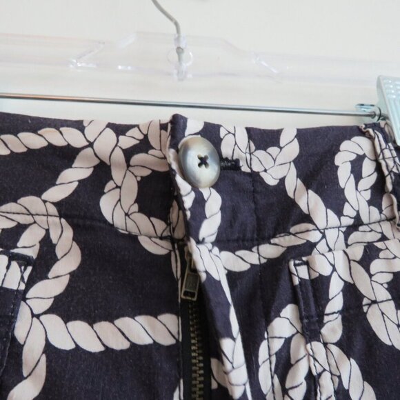 ANTHROPOLOGIE MAEVE The Colette Nautical Rope Wide Leg Cropped Linen Blend Pants - Picture 8 of 16